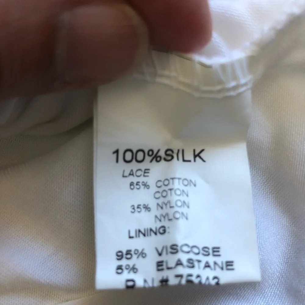 Bellambra Made Italy 100% Silk Eyelet Blouse Small - Picture 3 of 11